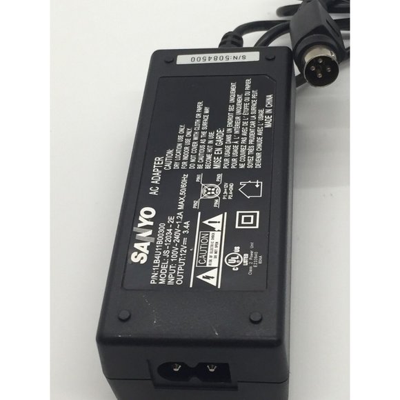 SANYO 1LB4U11B00300 / Model JS-12034-2E ORIGINAL AC ADAPTOR Output 12V 3.4A - Picture 5 of 7